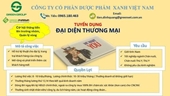 Công ty cổ phần dược phẩm xanh Việt Nam Cần tuyển dụng Nhân viên Kinh Doanh Thuốc Thú Y