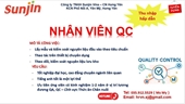 Công ty Sunjin Vina - CN Hưng yên tuyển dụng nhân viên QC