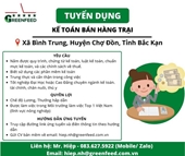 CÔNG TY TNHH LINKFARM THUỘC TẬP ĐOÀN GREENFEED VIỆT NAM TUYỂN DỤNG NHÂN VIÊN KẾ TOÁN BÁN HÀNG TRẠI