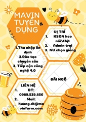 CÔNG TY CHĂN NUÔI MAVIN tuyển dụng
