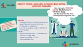 CÔNG TY TNHH CJ VINA AGRI – CN BÌNH DƯƠNG KHU VỰC MIỀN BẮC tuyển dụng
