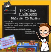 CÔNG TY TNHH CJ VINA AGRI THÔNG BÁO TUYỂN DỤNG NHÂN VIÊN XÉT NGHIỆM