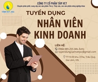 TÂM VET JSC TUYỂN GẤP CÁC VỊ TRÍ