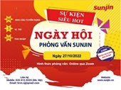 CÔNG TY SUNJIN TRÂN TRỌNG THÔNG BÁO NGÀY HỘI PHỎNG VẤN THÁNG 10