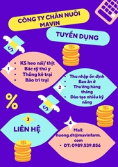 Công việc đáng làm ngay tại CÔNG TY CHĂN NUÔI MAVIN chúng tôi