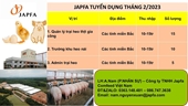 Công ty JAPFA - Miền Bắc , Cần tuyển gấp