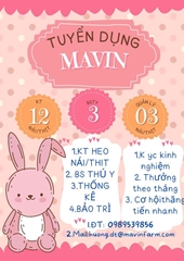 CÔNG TY CHĂN NUÔI MAVIN cần tuyển