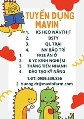 CÔNG TY CHĂN NUÔI MAVIN cần tuyển