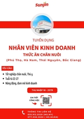 CÔNG TY TNHH SUNJIN VINA thông báo tuyển dụng