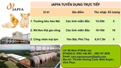 Công ty JAPFA - Miền Bắc , Cần tuyển