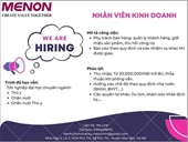 Công ty TNHH TMSX Menon Hà Nội tuyển dụng vị trí