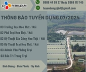 THÔNG BÁO TUYỂN DỤNG THÁNG 07
DO NHU CẦU MỞ RỘNG SẢN XUẤT HIỆN CJ ĐANG CẦN TUYỂN DỤNG CÁC VỊ TRÍ SAU