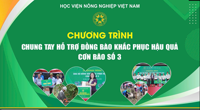 Học viện Nông nghiệp Việt Nam chung tay hỗ trợ đồng bào khắc phục hậu quả cơn bão số 3  HVN