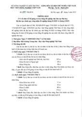 Thông báo tổ chức lễ bế giảng và trao bằng tốt nghiệp bậc đào tạo Đại học, Hệ đào tạo chính quy công nhận tốt nghiệp tháng 1 2025 và tháng 4 2025