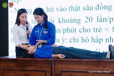 Tình nguyện viên Học viện Nông nghiệp Việt Nam được trang bị kỹ năng sẵn sàng tham gia Chiến dịch Thanh niên tình nguyện hè năm 2025