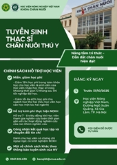 Tuyển sinh Thạc sĩ Chăn nuôi thú y