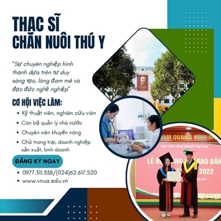 THẠC SĨ CHĂN NUÔI THÚ Y – BỆ PHÓNG CHO SỰ NGHIỆP CỦA BẠN