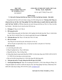 Thông báo về việc Dự tuyển Chương trình Đào tạo Thạc sĩ và Tiến sĩ tại Đại học Konkuk - Hàn Quốc