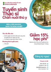 Học để dẫn đầu – Chương trình Thạc sĩ Chăn nuôi Thú y tuyển sinh 2025