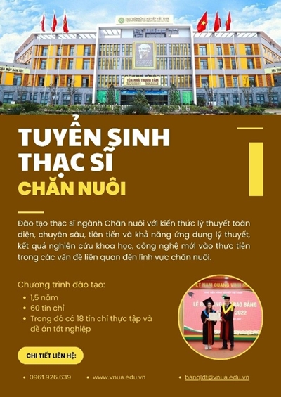 THẠC SĨ CHĂN NUÔI – CHƯƠNG TRÌNH CẢI TIẾN TỪ NĂM 2025