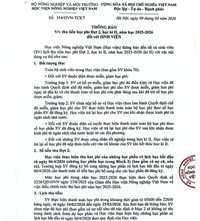 THÔNG BÁO V v thu tiền học phí Đợt 2, học kì II, năm học 2025-2026 đối với SINH VIÊN