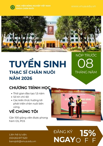 CƠ HỘI VIỆC LÀM RỘNG MỞ DÀNH CHO THẠC SĨ CHĂN NUÔI