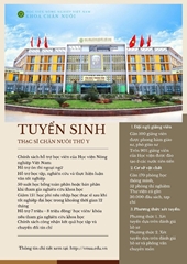 Thông báo tuyển sinh Thạc sĩ ngành Chăn nuôi thú y năm 2026