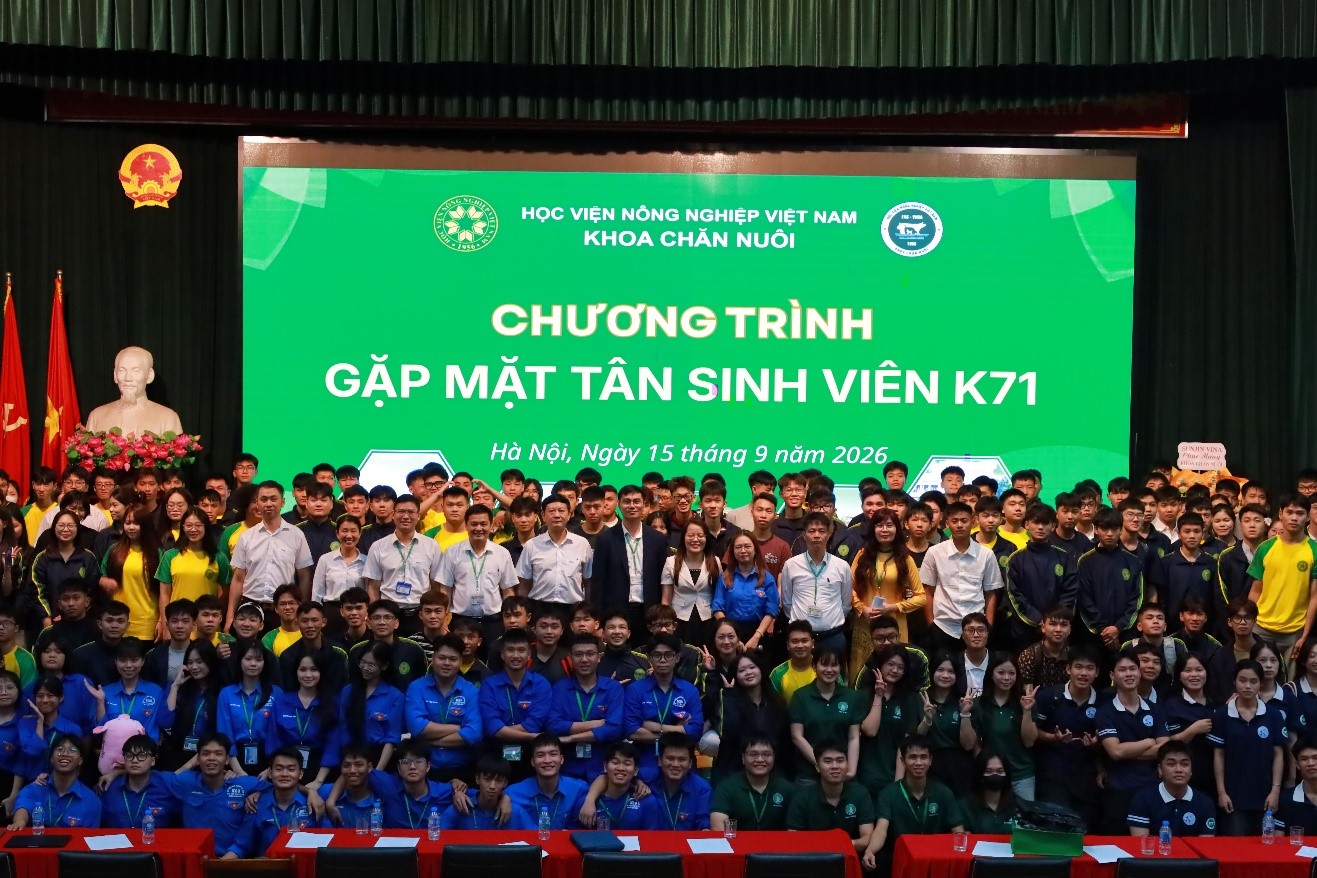 KHOA CHĂN NUÔI GẶP MẶT TÂN SINH VIÊN K71 
Gắn kết đào tạo, đồng hành doanh nghiệp – Phát triển nguồn nhân lực chất lượng cao