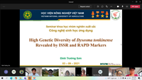 Seminar khoa học - Đánh giá đa dạng di truyền của 20 mẫu Bát giác liên Dysosma tonkinense thu thập ở 13 tỉnh của Việt Nam