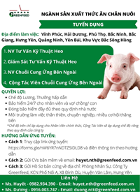Công ty cổ phần GreenFeed Việt Nam - Chi nhánh Hưng Yên