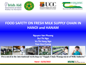 Hội thảo Tập huấn “Quản trị chuỗi cung ứng sữa tươi”