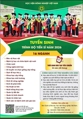 Học viện Nông nghiệp Việt Nam thông báo tuyển sinh đào tạo trình độ Tiến sĩ năm 2026