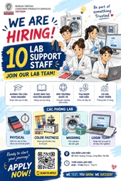 [TUYỂN DỤNG] NHÂN VIÊN HỖ TRỢ PHÒNG LAB LAB SUPPORT STAFF