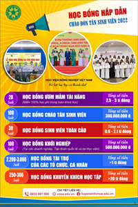 Hàng ngàn cơ hội học bổng dành cho sinh viên Học viện Nông nghiệp Việt Nam