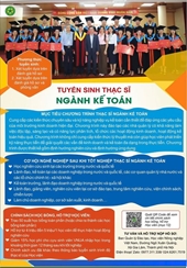TUYỂN SINH TRÌNH ĐỘ THẠC SĨ NGÀNH KẾ TOÁN