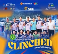 Đội tuyển Bóng chuyền nam sinh viên Học viện Nông nghiệp Việt Nam nằm trong tốp Ba tại giải Bóng chuyền sinh viên khu vực Miền Bắc năm 2026