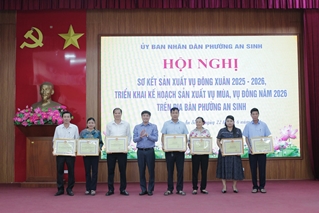 Phường An Sinh sơ kết sản xuất vụ Đông Xuân 2025-2026, triển khai nhiệm vụ sản xuất vụ Mùa và vụ Đông năm 2026