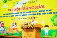 Công đoàn Học viện Nông nghiệp Việt Nam tưng bừng tổ chức chương trình Vui hội trăng rằm và trao thưởng cuộc thi vẽ tranh “Ngôi trường xanh” năm 2025