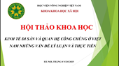 HỘI THẢO KINH TẾ DI SẢN VÀ QUAN HỆ CÔNG CHÚNG Ở VIỆT NAM – NHỮNG VẤN ĐỀ LÝ LUẬN VÀ THỰC TIỄN