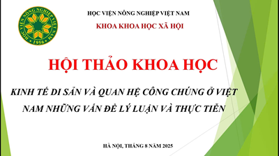 HỘI THẢO KINH TẾ DI SẢN VÀ QUAN HỆ CÔNG CHÚNG Ở VIỆT NAM – NHỮNG VẤN ĐỀ LÝ LUẬN VÀ THỰC TIỄN