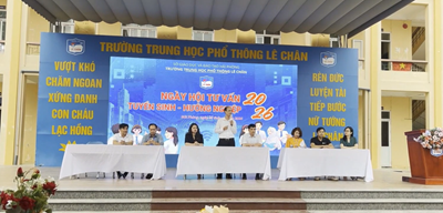 Khoa KHXH-Học viện Nông nghiệp VN tư vấn tuyển sinh trường THPT Lê Chân - Hải Phòng