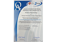 VNUA’s Bachelor of Biotechnology program meets the AUN-QA standards