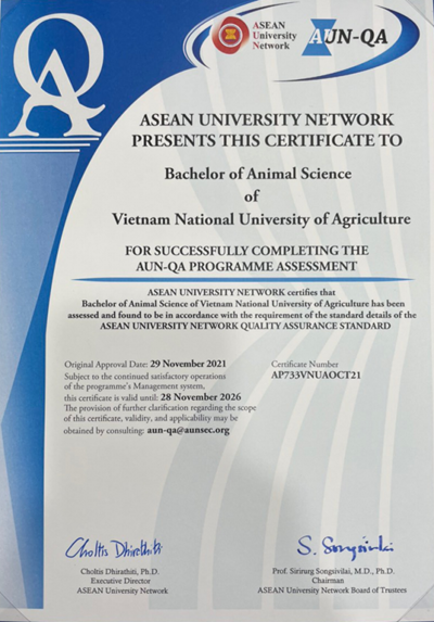 bachelor of animal science artinya